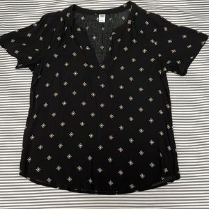 Black pattered blouse